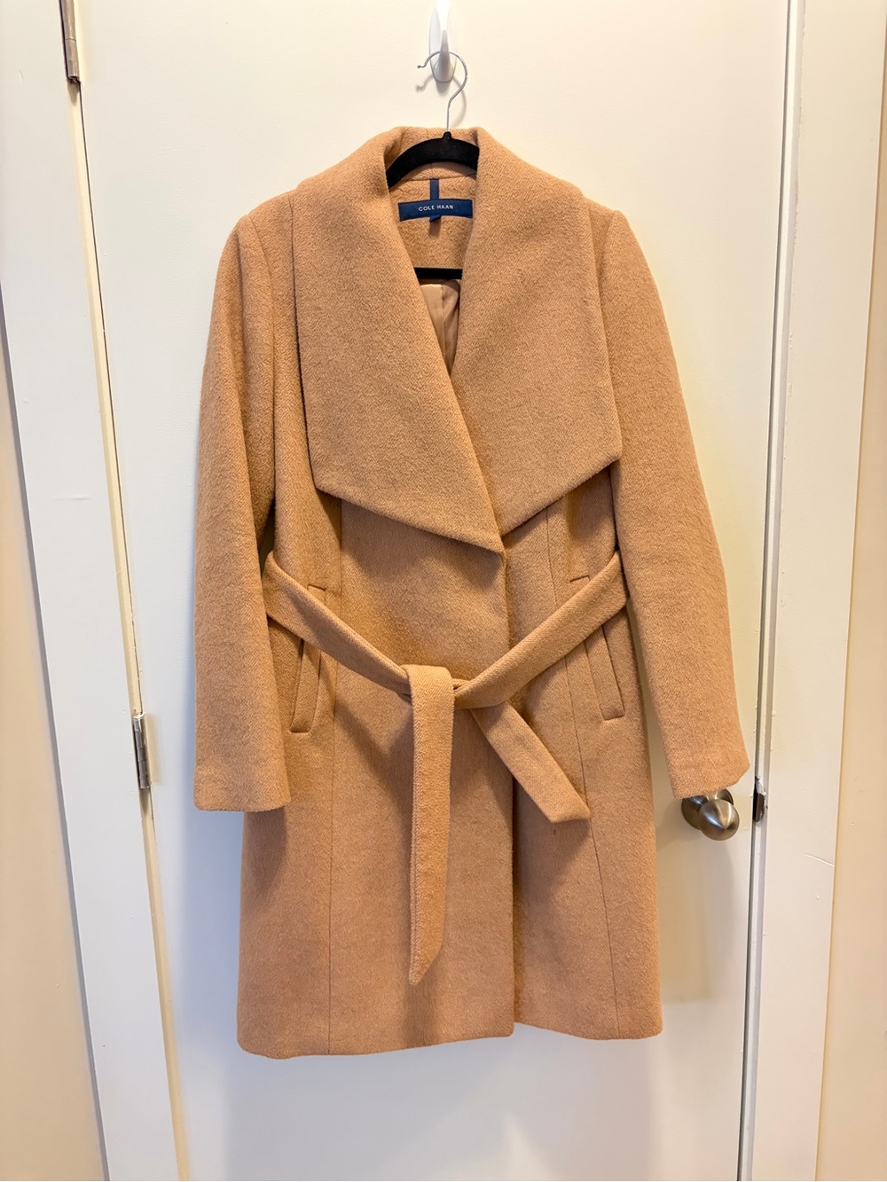 Cole Haan Women's Wrap Coat in Brown Size 6
